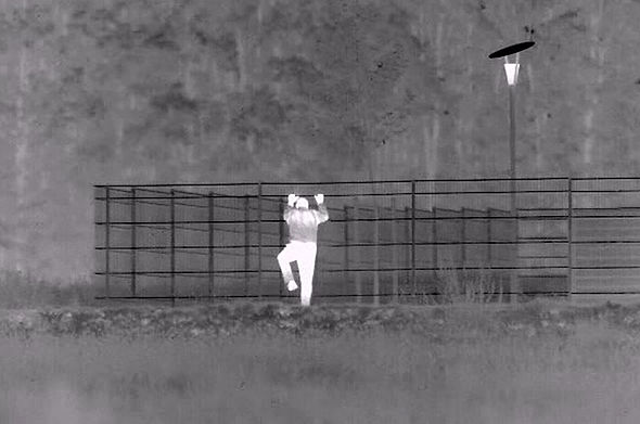 Thermal imaging CCTV camera intruder
